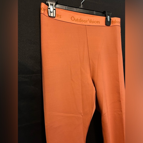 Outdoor Voices Leggings Womens Large Orange Performance Compression Training Gym - Picture 4 of 13